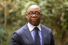 Serge Ekué, president de la BOAD, à Paris, en octobre 2023. © Yves Forestier / Jeune Afrique.
