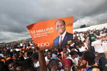 Un meeting de campagne en amont de la présidentielle de 2020, le 17 octobre à Abidjan. © SIA KAMBOU / AFP