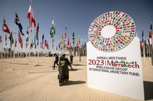 Marrakech a accueilli les assemblées annuelles de la Banque mondiale et du FMI du 9 au 15 octobre 2023. © FADEL SENNA/AFP