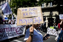 Manifestation contre le Rassemblement national à Paris, le 23 juin 2024 © MAGALI COHEN/Hans Lucas via AFP