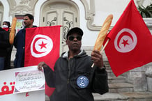 À Tunis, le 3 janvier 2022. © MOHAMED MESSARA/EPA via MaxPPP