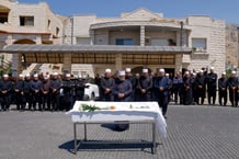 Funérailles dans la ville druze de Majdal Shams dans le Golan annexé par Israël, le 29 juillet 2024. © Photo Jalaa MAREY / AFP