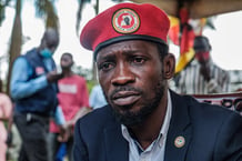 L’opposant ougandais Bobi Wine, à Magere, le 26 janvier 2021. © Sumy Sadurni/AFP