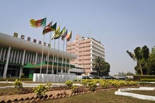 Siège de la Cemac, à Bangui, en Centrafrique. © Vincent Fournier/JA