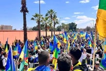 La marche amazighe de Marrakech, en avril 2025. © Tamazgha/Facebook