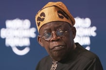 Le président du Nigeria, Bola Tinubu, au Forum économique mondial à Riyad, le 28 avril 2024. © Fayez Nureldine/AFP