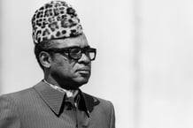 Joseph Désiré Mobutu, président du Zaïre (actuelle RDC), à Lubumbashi, en juin 1983. © Pascal MAITRE pour JA