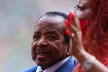 Les président du Cameroun, Paul Biya, en 2022, avec sa femme Chantal.