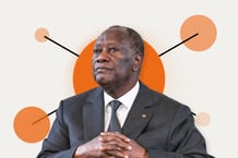 Le président ivoirien, Alassane Ouattara, n’a pas encore annoncé s’il était candidat à sa succession. © Montage JA