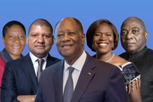 Henriette Lagou, Jean-Louis Billon, Alassane Ouattara, Simone Ehivet Gbagbo ; Ahoua don Mello.