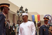 Le général Mahamat Idriss Déby Itno le jour de son investiture au Palais des Arts et de la Culture de N’Djamena, le 23 mai 2024.