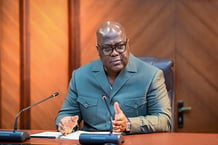 Le président congolais, Félix Tshisekedi, le 10 juillet 2026, à la Cité de l’Union africaine, à Kinshasa.
