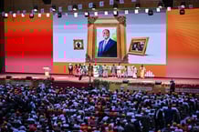 Ouverture du congrès du RHDP, à Abidjan, le 21 juin 2025. © Sia KAMBOU / AFP