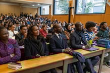 Des étudiants lors de l’Africa Day, qui s’est tenu à Science-Po Paris, le 3 octobre 2025.