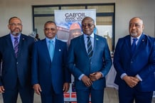 Landry Bongo Ondimba (à droite) et le directoire de Gab’Oil © Gab’Oil