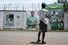 Au siège du Parti démocratique de Côte d’Ivoire, à Cocody, le 16 avril 2025. © Issouf SANOGO/AFP