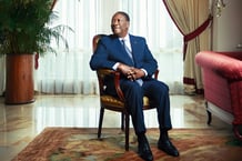 Alassane Ouattara dans son bureau à Abidjan, en mars 2020. © ISSAM ZEJLY pour JA