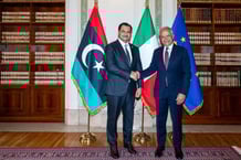 Le ministre italien de l’Intérieur, Matteo Piantedosi, rencontre le chef d’état-major des forces terrestres de l’Armée nationale libyenne, le général Saddam Haftar, à Rome, le 11 juin 2025