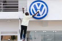 L’immeuble Volkswagen Mobility Solutions Rwanda, à Kigali, en juin 2018. © FRISO GENTSCH / dpa Picture-Alliance via AFP