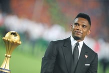 Samuel Eto’o lors de la finale de la CAN, au Caire, en Égypte, le 19 juillet 2019. © Omar Zoheiry/dpa/Picture-Alliance via AFP