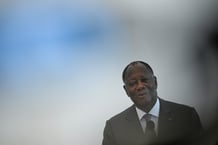 Alassane Ouattara, lors de la visite d’Antony Blinken à Abdijan, le 23 janvier 2024. © Photo by ANDREW CABALLERO-REYNOLDS / POOL / AFP