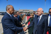 Le président de la République, Kaïs Saïed, de retour en Tunisie dimanche 2 juin à l’aube, au terme de la visite d’État qu’il a effectuée en Chine. © Présidence de la République tunisienne