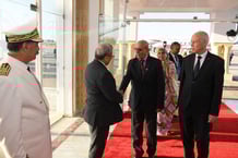 Le président tunisien, Kaïs Saïed, rencontre Brahim Ghali, chef du Front Polisario, à Tunis, le 26 août 2022.