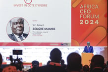 Le Premier ministre ivoirien Robert Beugré Mambé à l’Africa CEO Forum à Kigali, le 16 mai 2024. © Emmanuel Muhire/AFRICA CEO FORUM