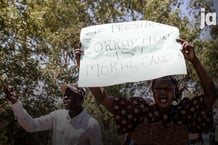 Manifestation anti-corruption, à Banjul, en Gambie, en mars 2023.