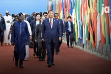 Plus de 50 dirigeants africains sont présents au 9e sommet Chine-Afrique, qui se tient à Pékin les 4 et 5 septembre 2024. © Photo by Yin Bogu / XINHUA / Xinhua via AFP