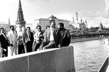 Étudiants africains de l’université Patrice-Lumumba, à Moscou,en 1961. © Vladimir/Sputnik/AFP