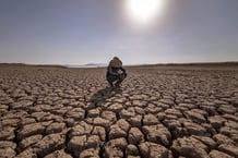 Barrage d’al-Massira, dans le village d’Ouled Essi Masseoud, à quelque 140 kilomètres au sud de Casablanca, le 8 août 2022. © FADEL SENNA/AFP