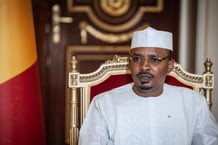 Mahamat Idriss Déby Itno, au Palais présidentiel, à N’Djamena, en avril 2024. © Vincent Fournier pour JA