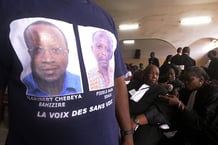Lors d’une audience du procès en première instance des auteurs présumés du meurtre de Floribert Chebeya et Fidèle Bazana, en 2013 à Kinshasa. © JUNIOR D. KANNAH/AFP