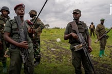 Des rebelles du M23, à Kitumba, dans l’est de la RDC, en décembre 2022 (illustration). © Photo by GLODY MURHABAZI / AFP