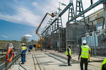 La première tranche de l’usine de production d’électricité du barrage de Nachtigal, au Cameroun, a été raccordée au réseau en mai dernier. © DR