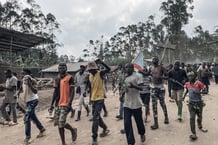 Manifestation de protestation à Butembo (RDC) face à la percée du M23 dans la région. Le 15 juillet 2024. © Yassin Kombi