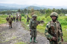 Des rebelles congolais du M23, près de Goma, dans le Nord-Kivu en RDC, en décembre 2022. © Arlette Bashizi / Reuters
