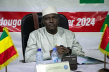 Le porte-parole du gouvernement du Mali, le colonel Abdoulaye Maiga, en février 2024. © Fanny Noaro-Kabré / AFP