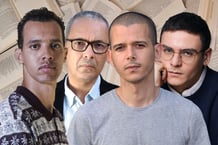 Gaël Faye, Kamel Daoud, Abdellah Taïa et Ruben Barrouk. © MONTAGE JA : François Grivelet pour JA ; Faycal Rezkallah pour JA ; Abderrahim Annag ; Pascal Ito