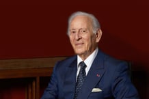 Le banquier Othman Benjelloun, patron de Bank of Africa, à Shanghai, en 2019. © Bank of Africa