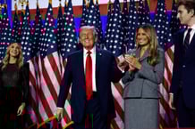 Donald Trump et son épouse, Melania, le 6 novembre à Palm Beach (Floride), lors de la victoire du candidat républicain à l’élection présidentielle américaine. © CHIP SOMODEVILLA/Getty Images via AFP