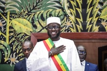 Ancien ministre des Transports, El Malick Ndiaye est élu président de l’Assemblée nationale lors de la première session plénière à Dakar, le 2 décembre 2024. © CHINE NOUVELLE/SIPA