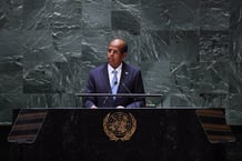 Mahamoud Ali Youssouf, ministre des Affaires étrangères de Djibouti, lors de la 78e session de l’Assemblée générale des Nations unies, à New York, le 23 septembre 2023. © CHINE NOUVELLE/SIPA