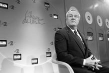 Jean-Marie Le Pen, invité de l’émission de télévision française « L’Heure de vérité ». © CHESNOT/SIPA