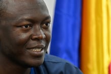 Succès Masra, à N’Djamena, le 8 mai 2024. © Issouf SANOGO / AFP