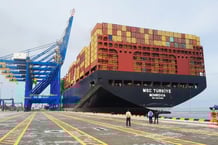 Accostage réussi du MSC Türkiye au Terminal 2 du port de Kribi, le 8 mai 2025. © Facebook
