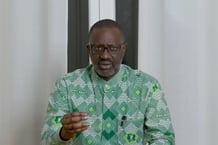 Tidjane Thiam lors de son allocution. © Capture d’écran YouTube