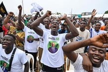 Les partisans du PDCI avaient déjà manifesté contre l’exclusion de Tidjane Thiam de la course à la présidentielle, à Abidjan, le 3 mai. © Issouf SANOGO / AFP