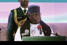 Le président sierra-léonais, Julius Maada Bio, au sommet de la Cedeao, à Abuja, le 22 juin 2025. © Présidence de la Sierra Leone